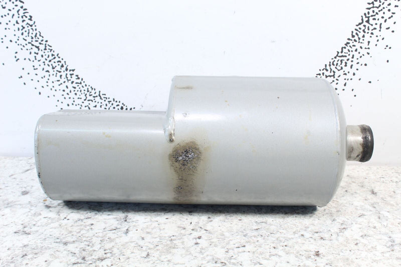 Gray cylindrical exhaust waterbox water muffler with discoloration for 1998 SEA-DOO GTI 717