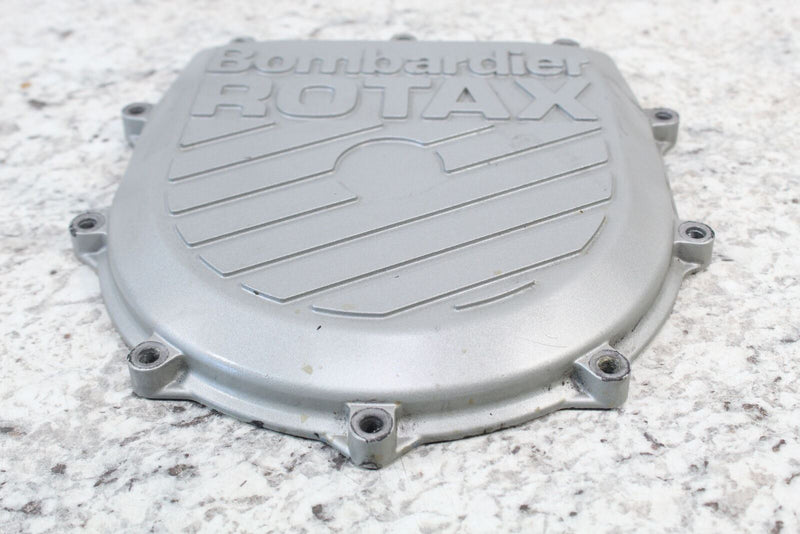 Gray Bombardier Rotax engine cover showing stator flywheel cover for 1998 Sea-Doo GTI 717