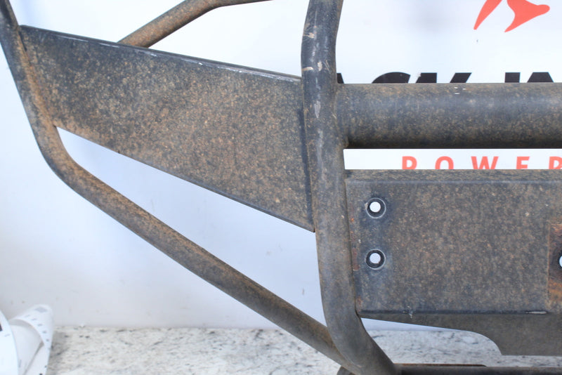 Rusty metal bumper.