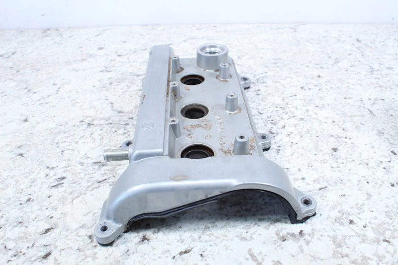 Silver engine valve cover.
