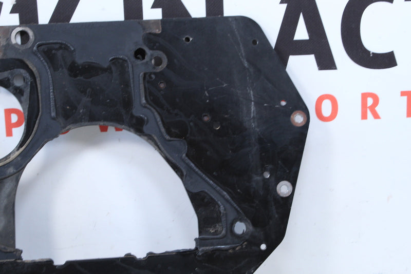 Black metal mounting plate.