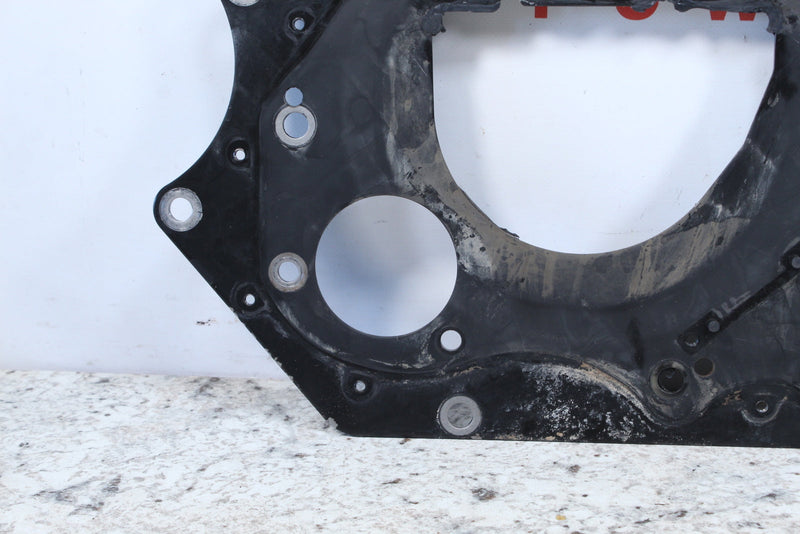 Black metal frame with circular openings.