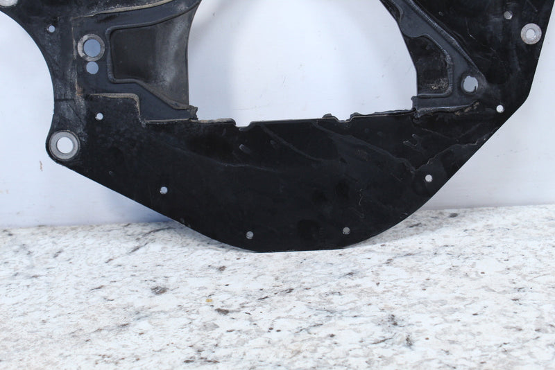 Black metal frame with mounting holes.