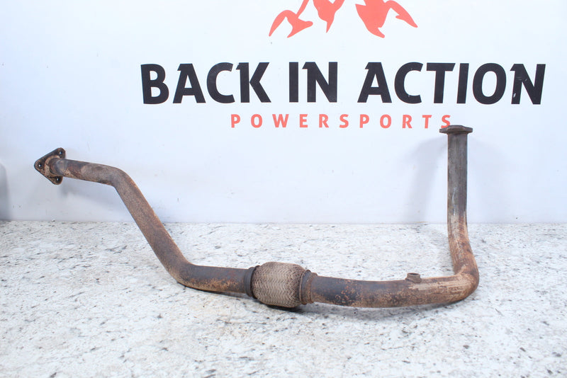 Used, rusty exhaust pipe.