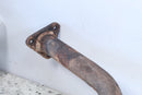 Rusty exhaust pipe with flange.