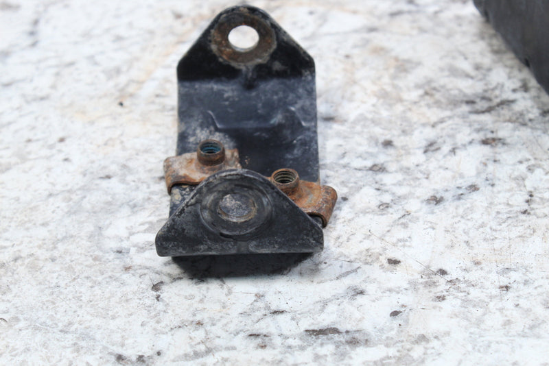 Black metal mounting bracket.