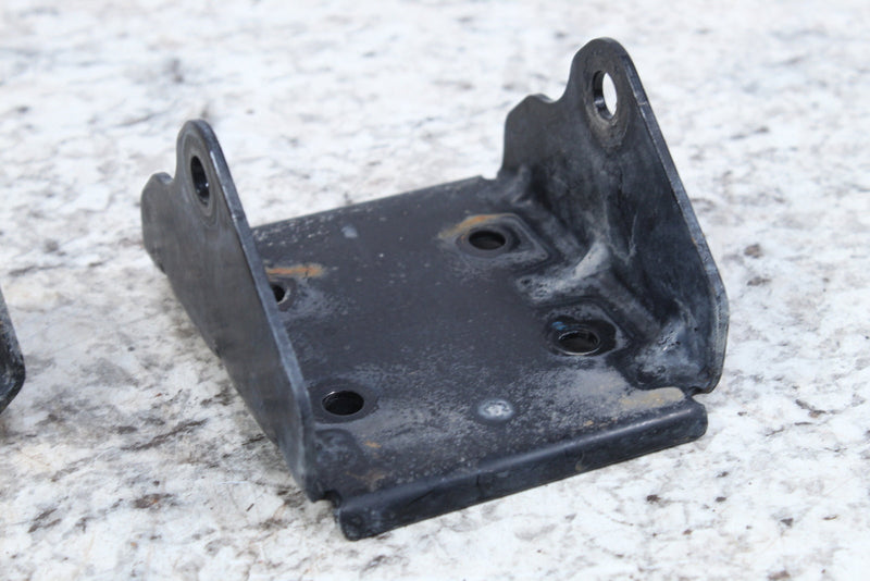Black metal bracket with mounting holes.