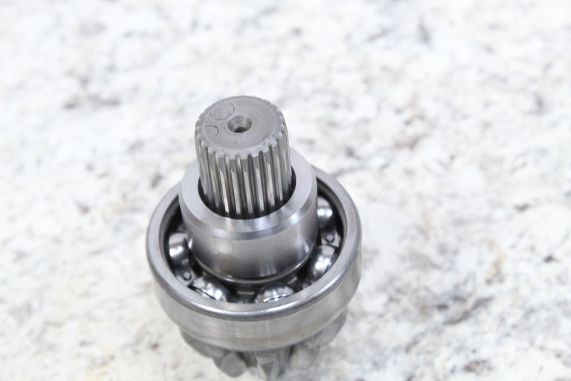 Metal bearing with splined shaft.