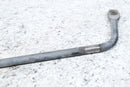 Bent metal rod with threaded end.