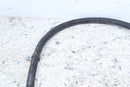 Corrugated black plastic hose.