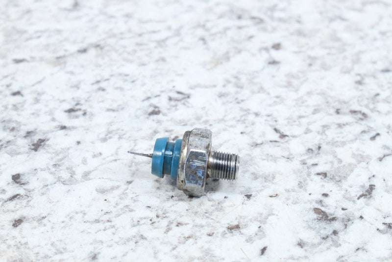 Metal and blue sensor.
