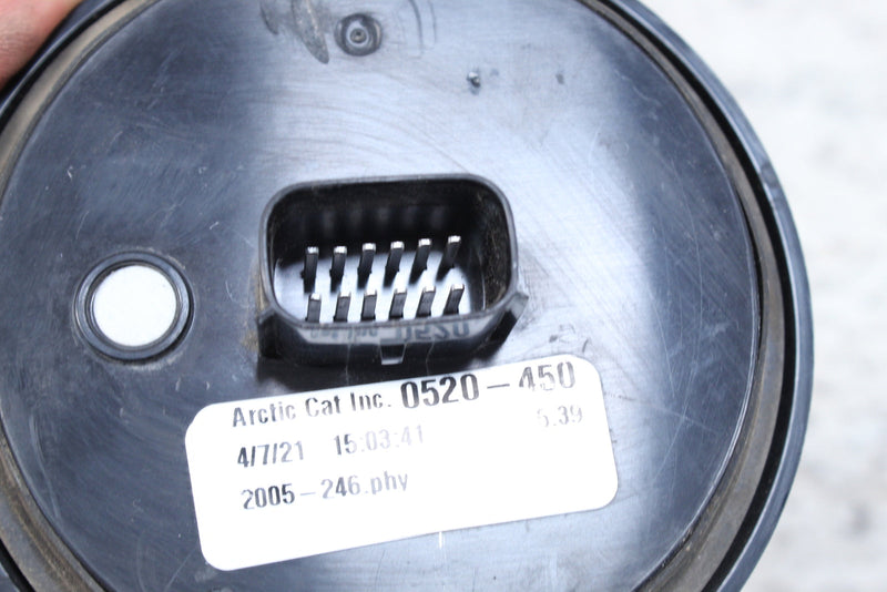 Black electronic component with connector.