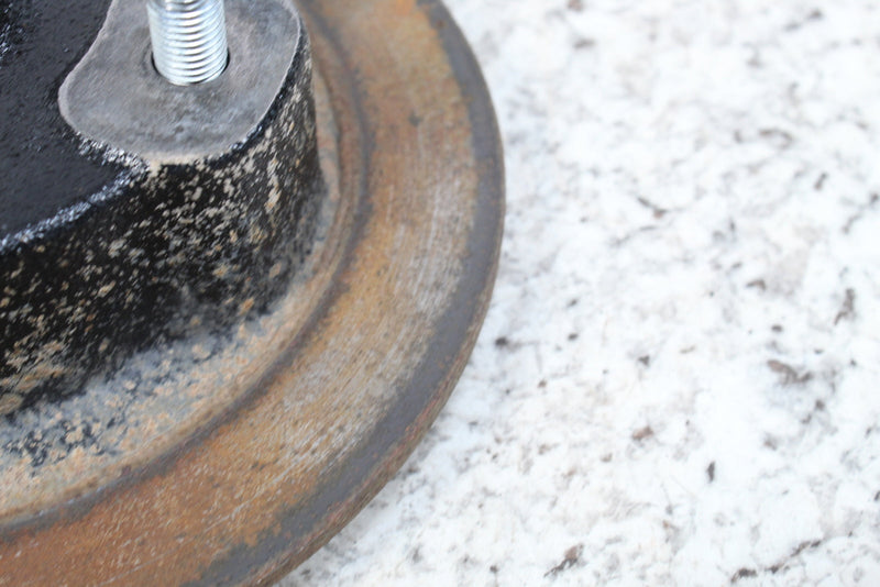 Rusted brake rotor.