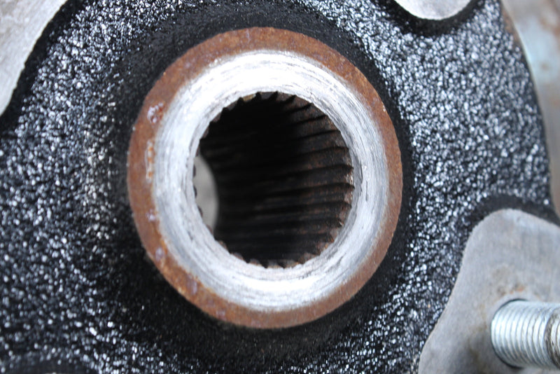 Splined metal hub.